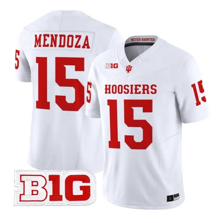 Fernando Mendoza Jersey #15 Indiana Hoosiers 2026 Limited Stitched by My Store NCAA Football Jerseys