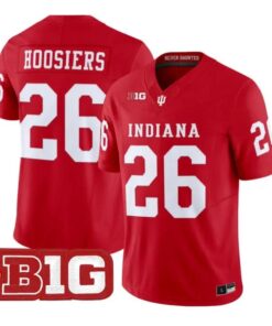 Hoosiers Jersey #26 Indiana Hoosiers 2026 Football Vapor Stitched by My Store NCAA Football Jerseys