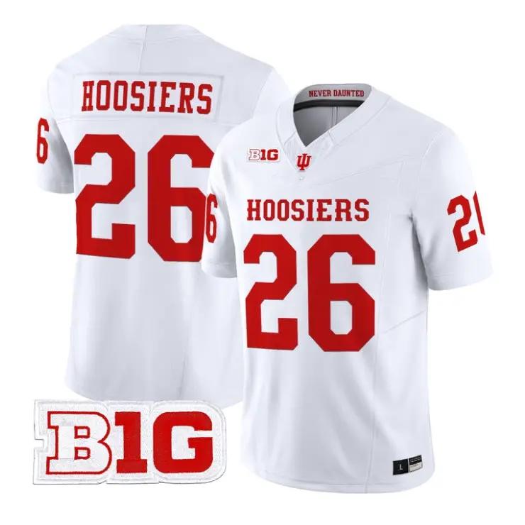 Hoosiers Jersey #26 Indiana Hoosiers 2026 Football Vapor Stitched by My Store NCAA Football Jerseys