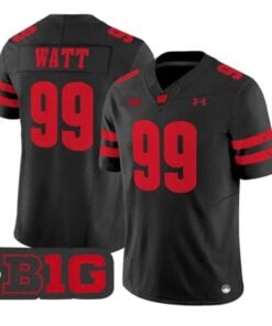 J.J. Watt Jersey #99 Wisconsin Badgers 2026 Vapor Limited Stitched by My Store NCAA Football Jerseys