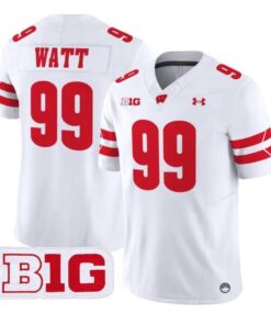 J.J. Watt Jersey #99 Wisconsin Badgers 2026 Vapor Limited Stitched by My Store NCAA Football Jerseys