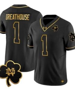 Jaden Greathouse Jersey #1 Notre Dame Fighting Irish 2026 Stitched by My Store NCAA Football Jerseys