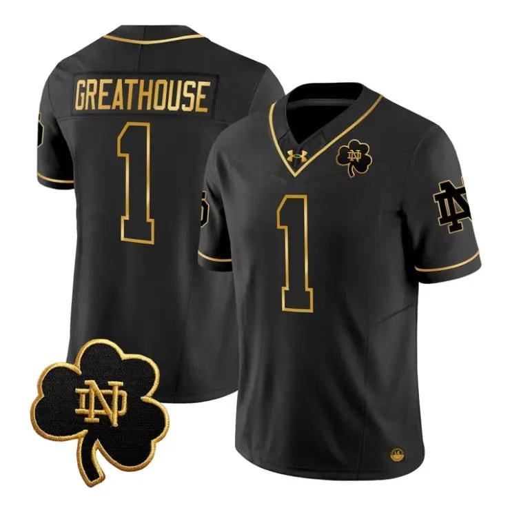 Jaden Greathouse Jersey #1 Notre Dame Fighting Irish 2026 Stitched by My Store NCAA Football Jerseys