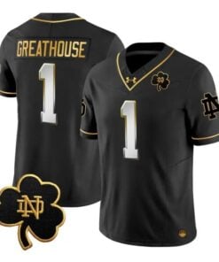 Jaden Greathouse Jersey #1 Notre Dame Fighting Irish 2026 Stitched by My Store NCAA Football Jerseys
