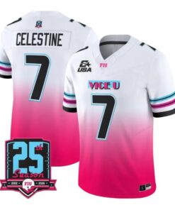 Jai-Ayviauynn Celestine Jersey #7 Florida International Panthers 2026 Stitched by My Store NCAA Football Jerseys