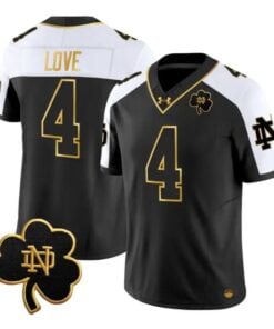 Jeremiyah Love Jersey #4 Notre Dame Fighting Irish 2026 Stitched by My Store NCAA Football Jerseys