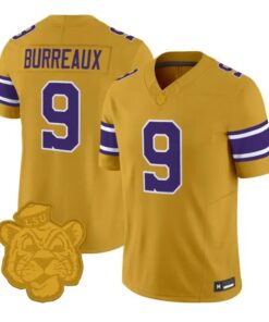Joe Burrow Jersey #9 LSU Tigers 2026 Gridiron Gold Throwback Football Stitched