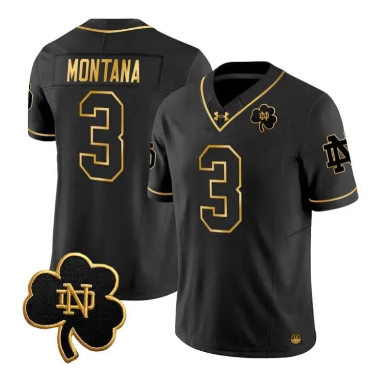 Joe Montana Jersey #3 Notre Dame Fighting Irish 2026 All Stitched by My Store NCAA Football Jerseys