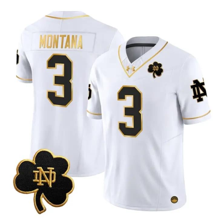 Joe Montana Jersey #3 Notre Dame Fighting Irish 2026 All Stitched by My Store NCAA Football Jerseys