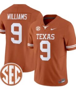 Jonah Williams Jersey #9 Texas Longhorns 2026 Limited All Stitched by My Store NCAA Football Jerseys