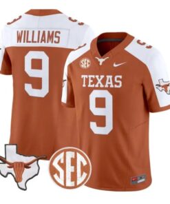 Jonah Williams Jersey #9 Texas Longhorns 2026 Limited All Stitched by My Store NCAA Football Jerseys
