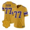 Jordan Seaton Jersey #77 LSU Tigers 2026 Gridiron Gold Throwback Vapor Stitched - Top Design Fan Jordan Seaton Jersey #77 LSU Tigers 2026 Gridiron Gold Throwback Vapor Stitched