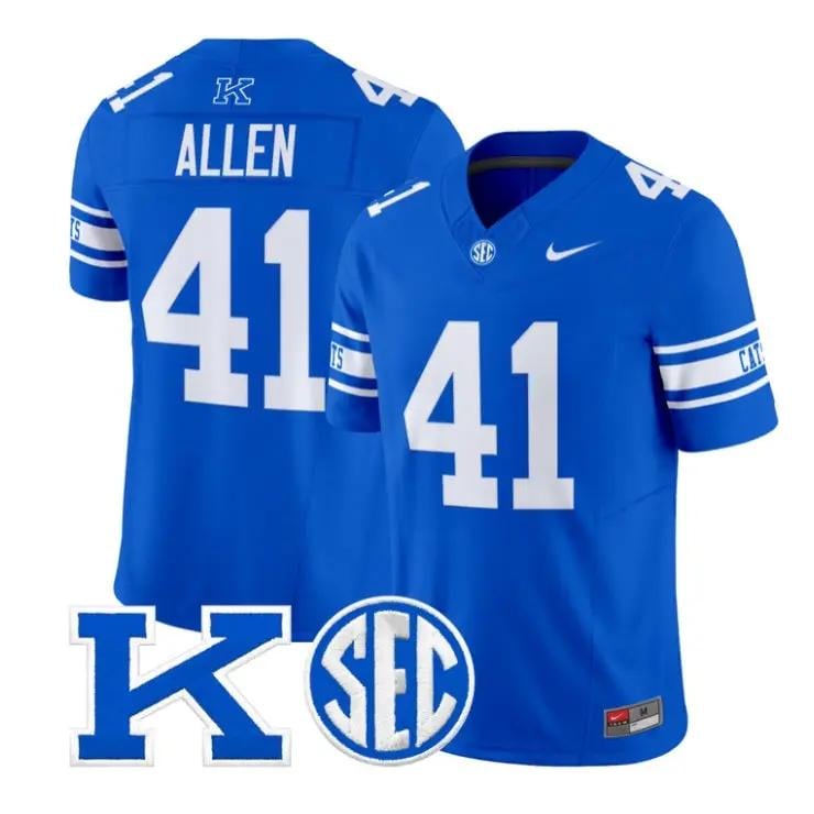 Josh Allen Jersey #41 Kentucky Wildcats Power K Patch Vapor Limited All Stitched - Top Design Fan Josh Allen Jersey #41 Kentucky Wildcats Power K Patch Vapor Limited All Stitched