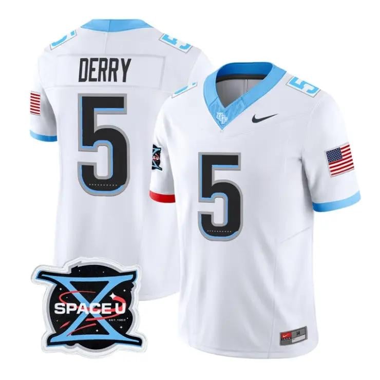 Josh Derry Jersey #5 UCF Knights 2026 Mission X Football Vapor Limited Stitched by My Store NCAA Football Jerseys