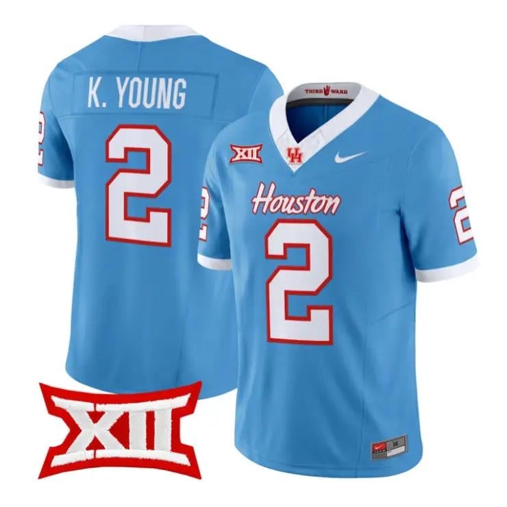 Koby Young Jersey #2 Houston Cougars 2026 Football Limited Stitched by My Store NCAA Football Jerseys