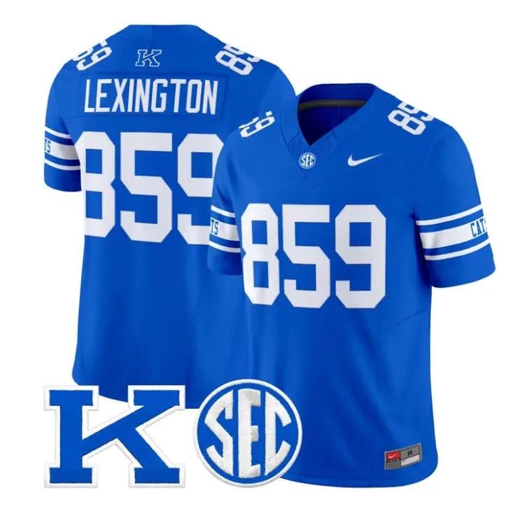Lexington Jersey #859 Kentucky Wildcats Power K Patch Vapor Limited All Stitched - Top Design Fan Lexington Jersey #859 Kentucky Wildcats Power K Patch Vapor Limited All Stitched