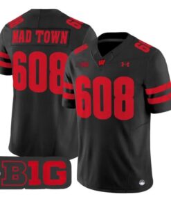 Mad Town Jersey #608 Wisconsin Badgers 2026 Vapor Limited Stitched by My Store NCAA Football Jerseys