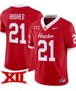 Makhi Hughes Jersey #21 Houston Cougars 2026 Vapor Limited Stitched by My Store NCAA Football Jerseys