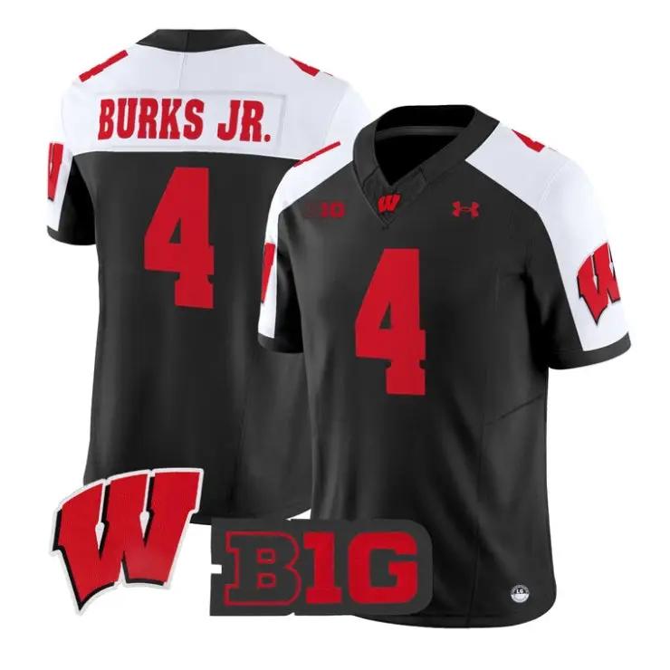 Marvin Burks Jr Jersey #4 Wisconsin Badgers 2026 Vapor All Stitched by My Store NCAA Football Jerseys
