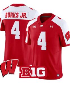 Marvin Burks Jr Jersey #4 Wisconsin Badgers 2026 Vapor All Stitched by My Store NCAA Football Jerseys