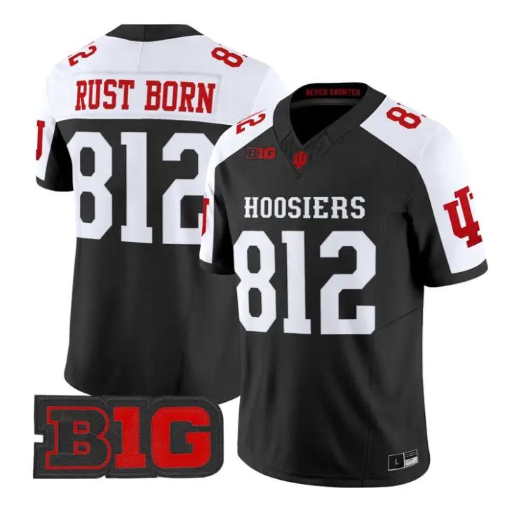 Rust Born Jersey #812 Indiana Hoosiers 2026 Football All Stitched - Top Design Fan Rust Born Jersey #812 Indiana Hoosiers 2026 Football All Stitched