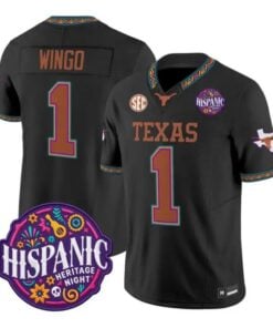 Ryan Wingo Jersey #1 Texas Longhorns 2026 Latino Heritage All Stitched by My Store NCAA Football Jerseys
