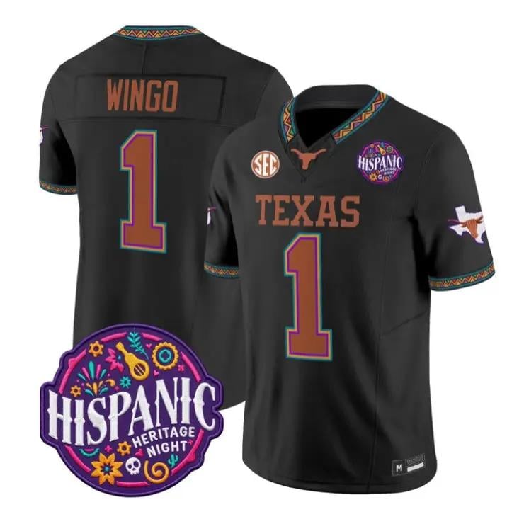 Ryan Wingo Jersey #1 Texas Longhorns 2026 Latino Heritage All Stitched by My Store NCAA Football Jerseys