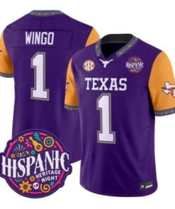 Ryan Wingo Jersey #1 Texas Longhorns 2026 Latino Heritage All Stitched by My Store NCAA Football Jerseys