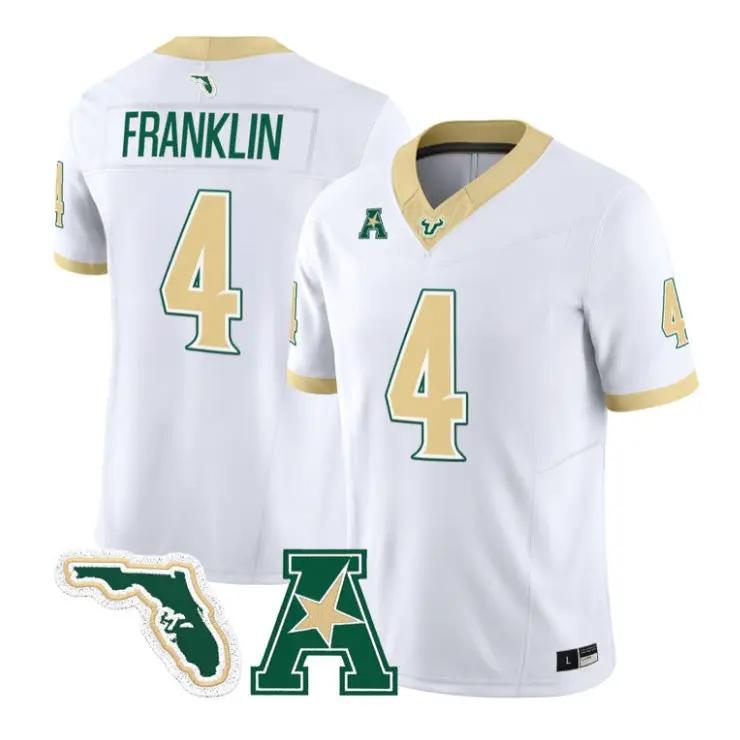 Sam Franklin Jersey #4 South Florida Bulls 2026 The Gold Standard All Stitched by My Store NCAA Football Jerseys