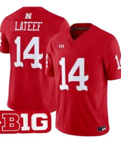 TJ Lateef Jersey #14 Nebraska Cornhuskers 1962 Throwback 2026 Football Stitched