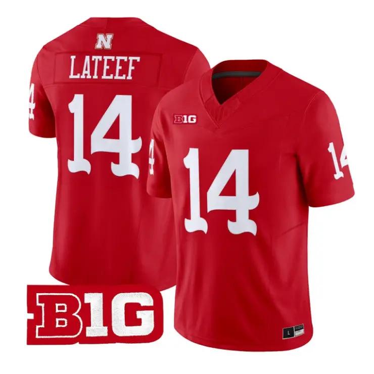 TJ Lateef Jersey #14 Nebraska Cornhuskers 1962 Throwback 2026 Football Stitched - Top Design Fan TJ Lateef Jersey #14 Nebraska Cornhuskers 1962 Throwback 2026 Football Stitched