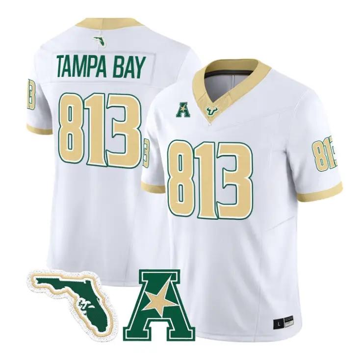 Tampa Bay Jersey #813 South Florida Bulls 2026 The Gold Standard Vapor Stitched by My Store NCAA Football Jerseys