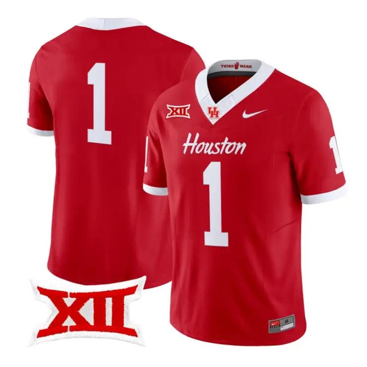 team-jersey-1-houston-cougars-2026-football-vapor-limited-stitched-02 - Top Design Fan Team Jersey #1 Houston Cougars 2026 Football Vapor Limited Stitched