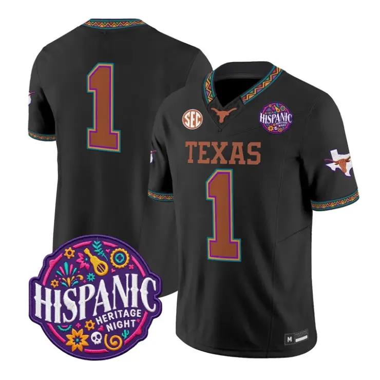 Team Jersey #1 Texas Longhorns 2026 Latino Heritage Month All Stitched - Top Design Fan Team Jersey #1 Texas Longhorns 2026 Latino Heritage Month All Stitched