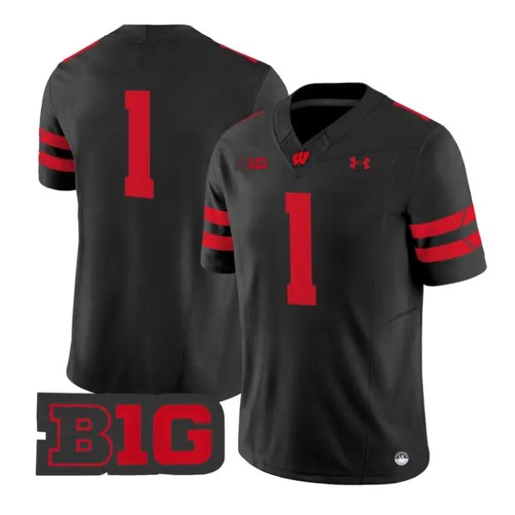 Team Jersey #1 Wisconsin Badgers 2026 Football Vapor Limited Stitched