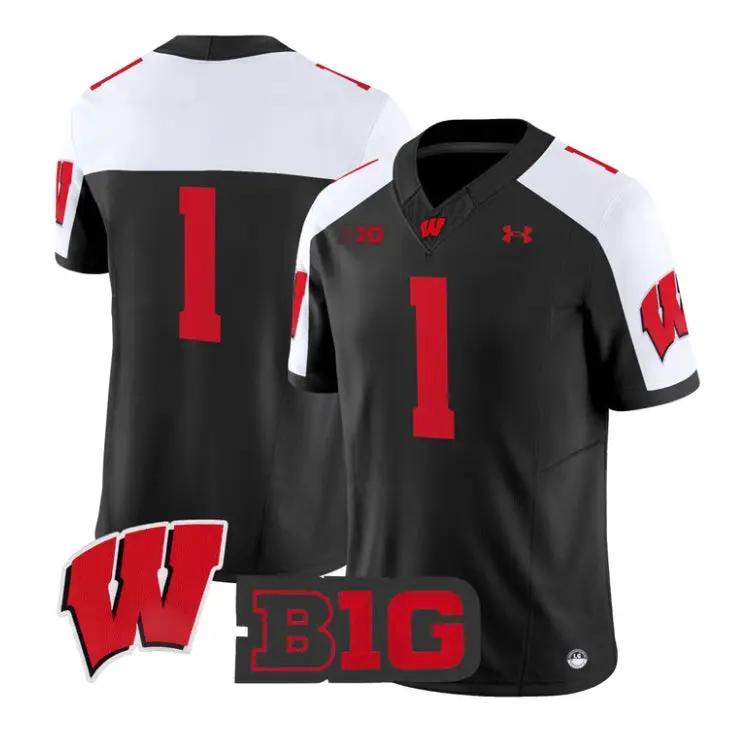 Team Jersey #1 Wisconsin Badgers 2026 Football Vapor Limited Stitched
