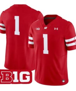 Team Jersey #1 Wisconsin Badgers 2026 Football Vapor Limited Stitched