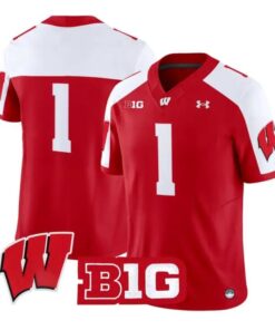 Team Jersey #1 Wisconsin Badgers 2026 Football Vapor Limited Stitched