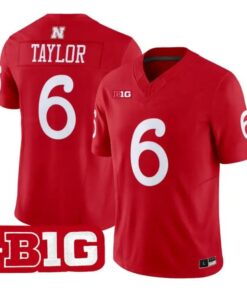 Trae Taylor Jersey #6 Nebraska Cornhuskers 1962 Throwback 2026 Football Stitched