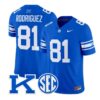 Willie Rodriguez Jersey #81 Kentucky Wildcats Power K Patch Limited All Stitched