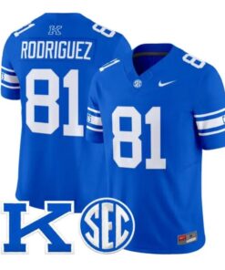 Willie Rodriguez Jersey #81 Kentucky Wildcats Power K Patch Limited All Stitched