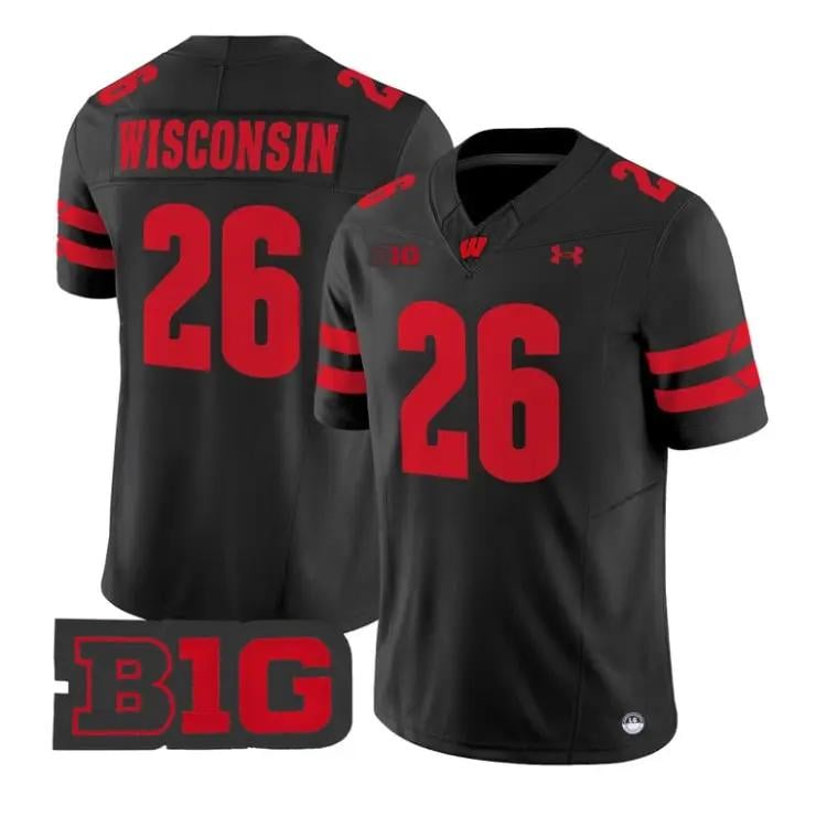 wisconsin-jersey-26-wisconsin-badgers-2026-vapor-limited-stitched-01 - Top Design Fan Wisconsin Jersey #26 Wisconsin Badgers 2026 Vapor Limited Stitched