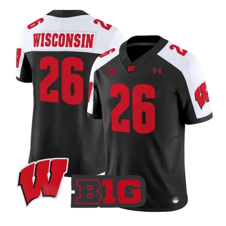 Wisconsin Jersey #26 Wisconsin Badgers 2026 Vapor Limited Stitched - Top Design Fan Wisconsin Jersey #26 Wisconsin Badgers 2026 Vapor Limited Stitched