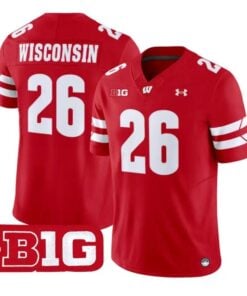 wisconsin-jersey-26-wisconsin-badgers-2026-vapor-limited-stitched-03 - Top Design Fan Wisconsin Jersey #26 Wisconsin Badgers 2026 Vapor Limited Stitched
