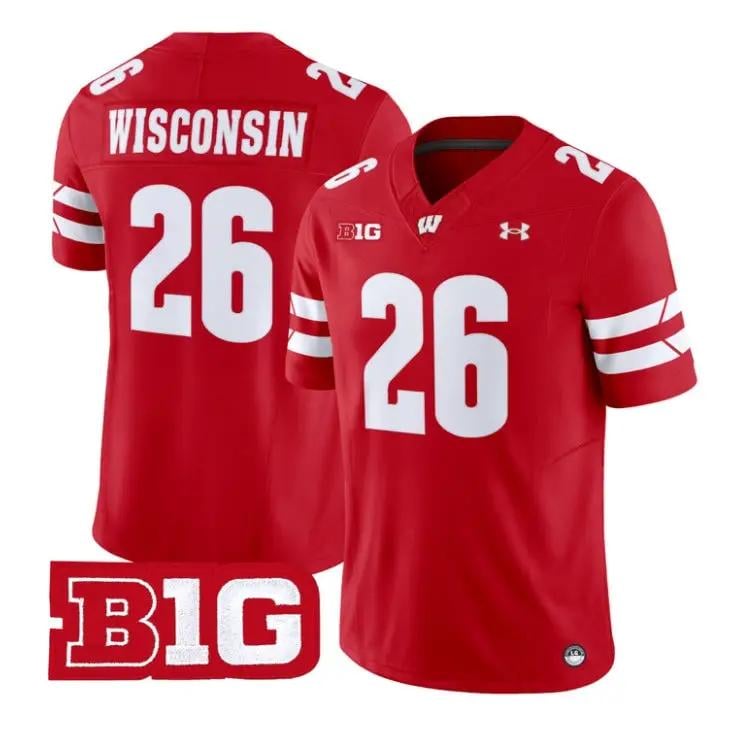 wisconsin-jersey-26-wisconsin-badgers-2026-vapor-limited-stitched-03 - Top Design Fan Wisconsin Jersey #26 Wisconsin Badgers 2026 Vapor Limited Stitched