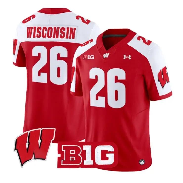 wisconsin-jersey-26-wisconsin-badgers-2026-vapor-limited-stitched-02 - Top Design Fan Wisconsin Jersey #26 Wisconsin Badgers 2026 Vapor Limited Stitched
