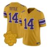 Y.A. Tittle Jersey #14 LSU Tigers 2026 Gridiron Gold Throwback Vapor Stitched - Top Design Fan Y.A. Tittle Jersey #14 LSU Tigers 2026 Gridiron Gold Throwback Vapor Stitched