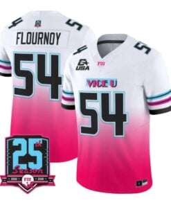 Zaire Flournoy Jersey #54 Florida International Panthers 2026 Pink Vice Stitched