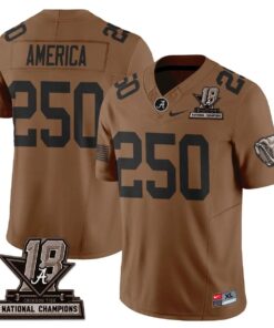 America Jersey #250 Alabama Crimson Tide 2026 Military Appreciation All Stitched