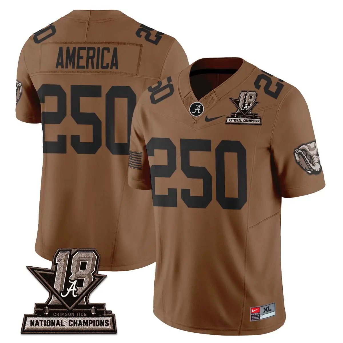America Jersey #250 Alabama Crimson Tide 2026 Military Appreciation All Stitched - Top Design Fan America Jersey #250 Alabama Crimson Tide 2026 Military Appreciation All Stitched